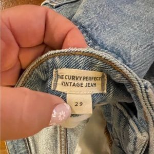Madewell Curvy Perfect Vintage Jean, size 30